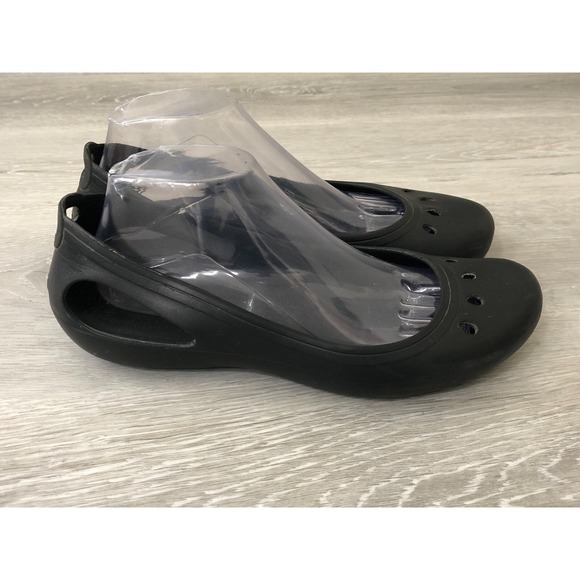CROCS Shoes - Crocs Black Women's Sandal Black Rubber 10 Slip On‎ Lightweight Comfort Shoes